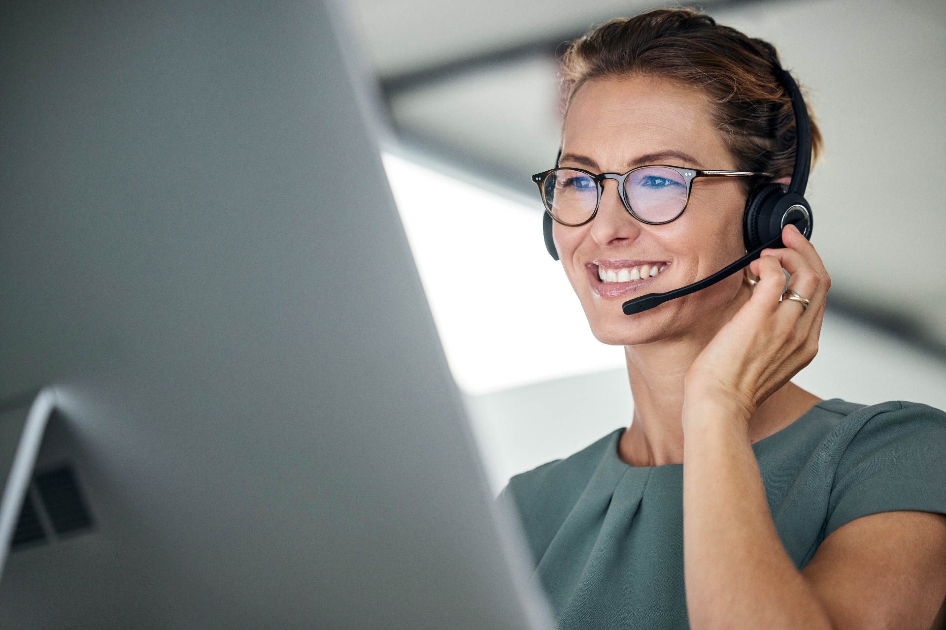 Friendly Bucks Flame Guard team member taking a customer call